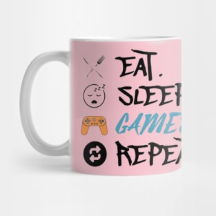 Eat Sleep Games Repeat Mug